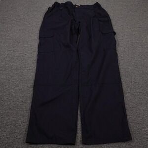 5.11 Tactical Pants Mens 38x32 Blue Cargo Elastic Waist Workwear Outdoor Utility